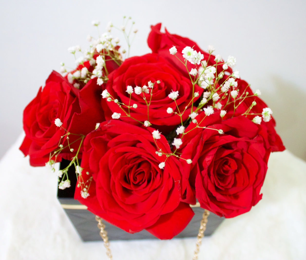 BOÎTE À ROSES FRAÎCHES