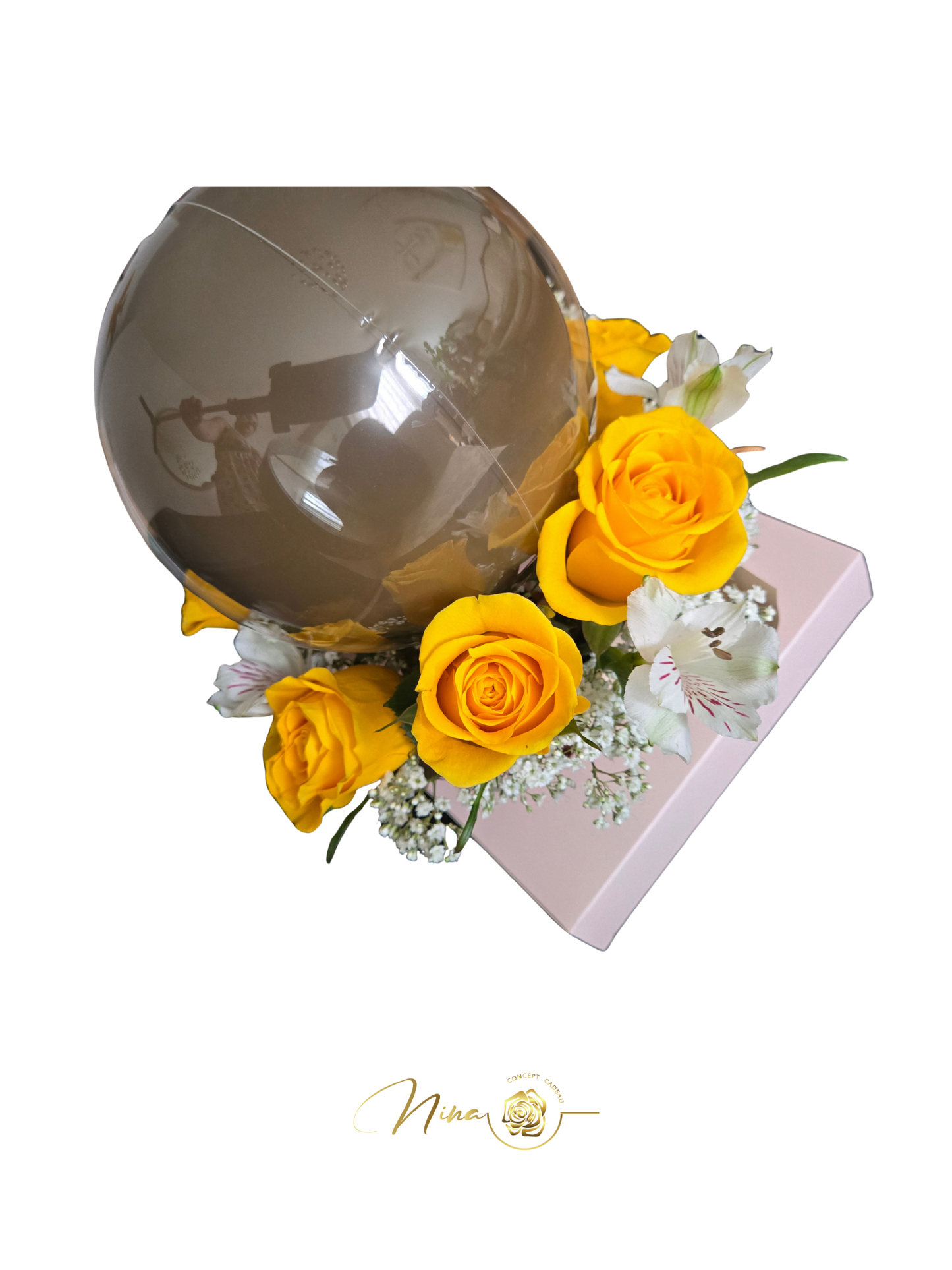 Éclat Doré- Arrangement floral élégance & Lumière