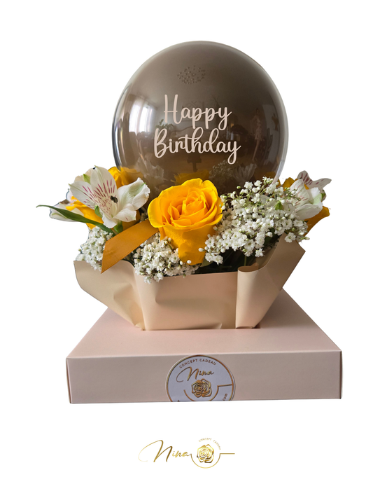 Éclat Doré- Arrangement floral élégance & Lumière