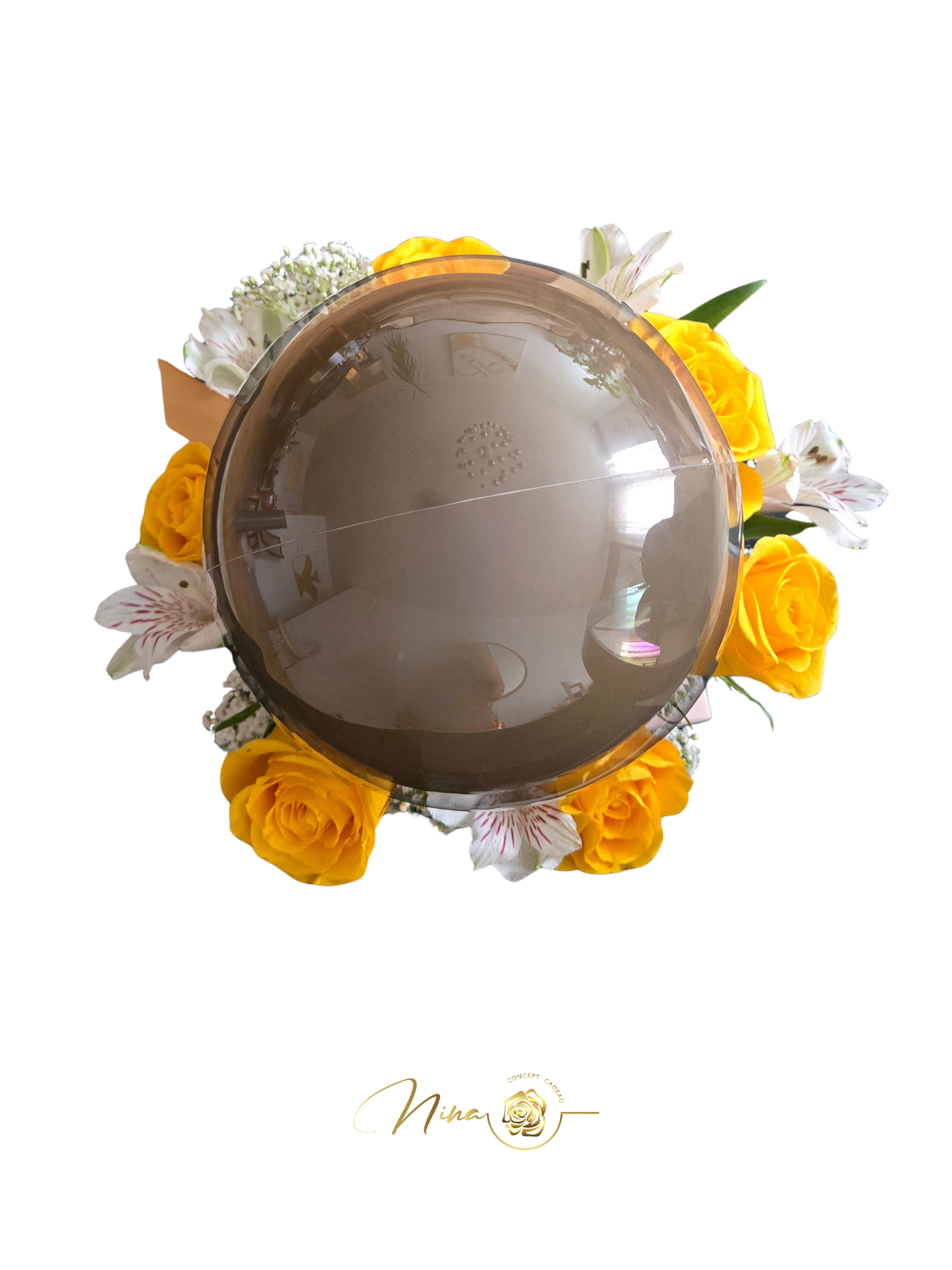 Éclat Doré- Arrangement floral élégance & Lumière