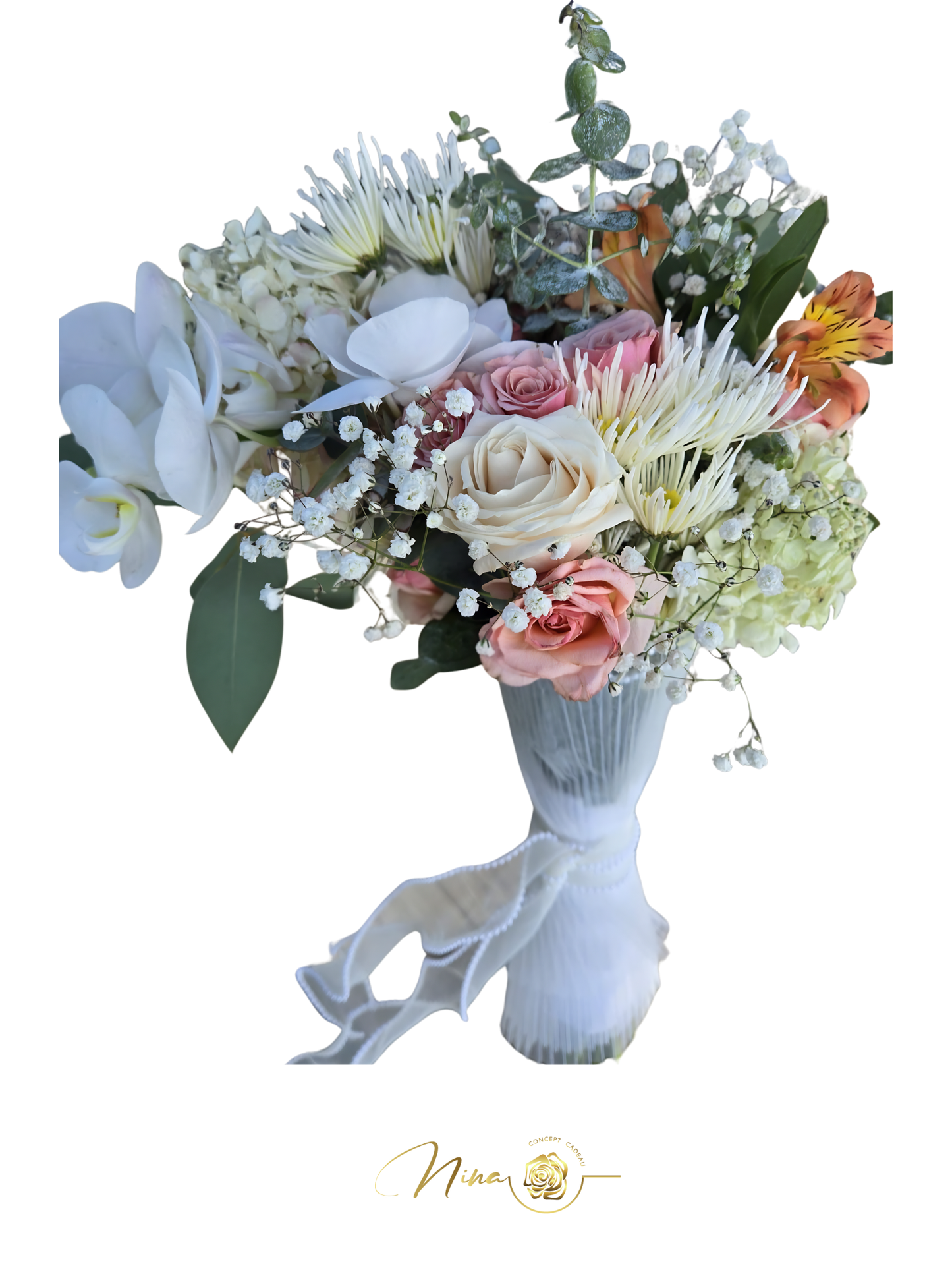 Bouquet Élégance douceur- Composition Florale Haut de Gamme